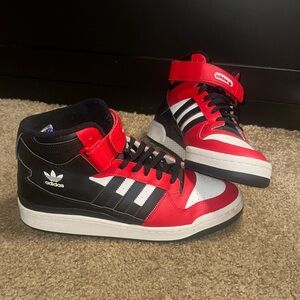 Adidas Forum Mens Size 11.5 Red White Black Athletic Sneakers